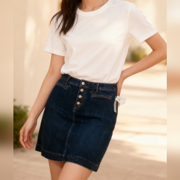Talbots Dresses & Skirts - Talbots Dark Blue Denim Skirt